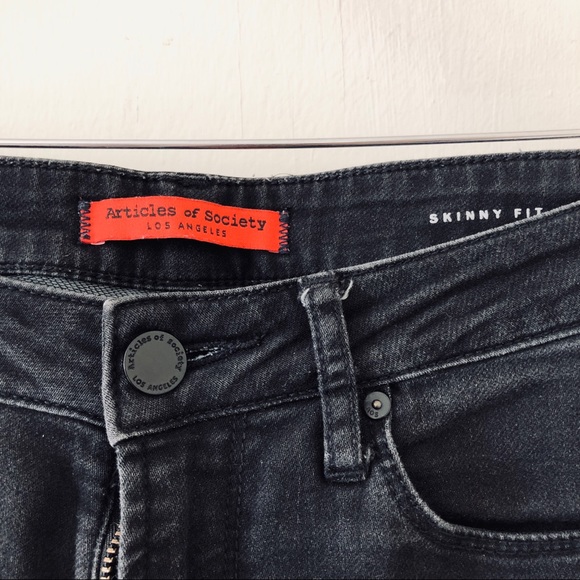 Articles of Society black skinny mid-rise jeans - Picture 1 of 6
